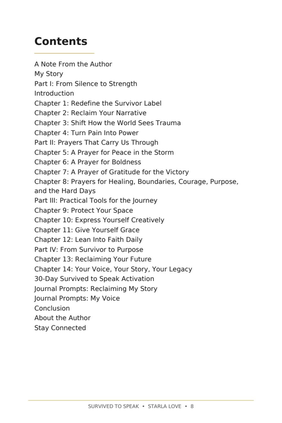 Chapter 1 from Survived to Speak