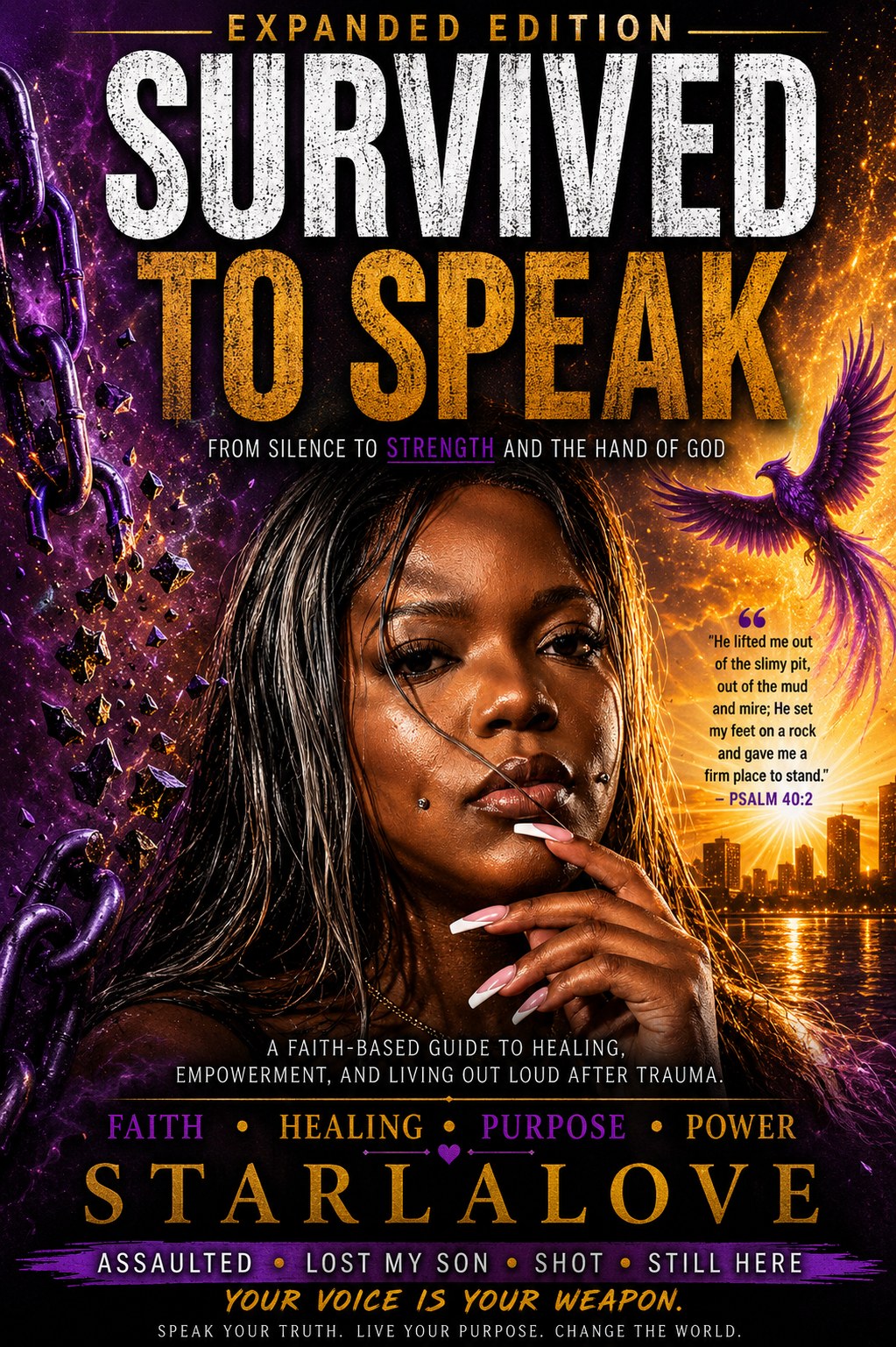 Cover of Survived to Speak, expanded edition, by Starla Love